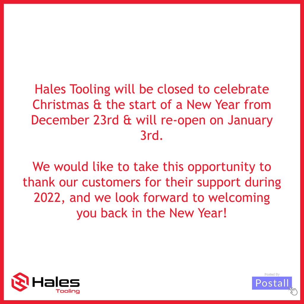 Christmas & New Years Closing / Opening Times