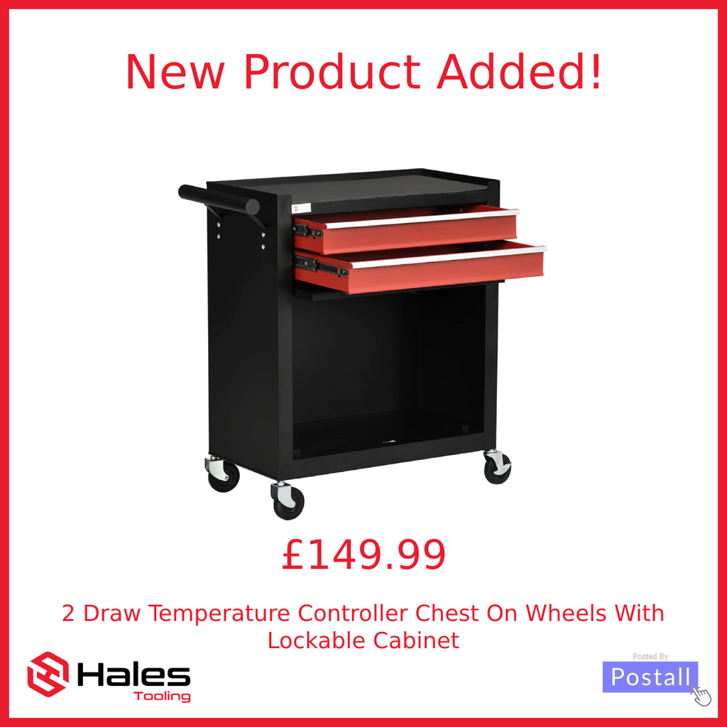 💥NEW PRODUCT💥 - 2 Draw Temperature Controller Chest On Wheels With Lockable Cabinet